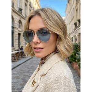 NEW Miu Miu MU61US ZVN6P2 Gold Sunglasses Authentic